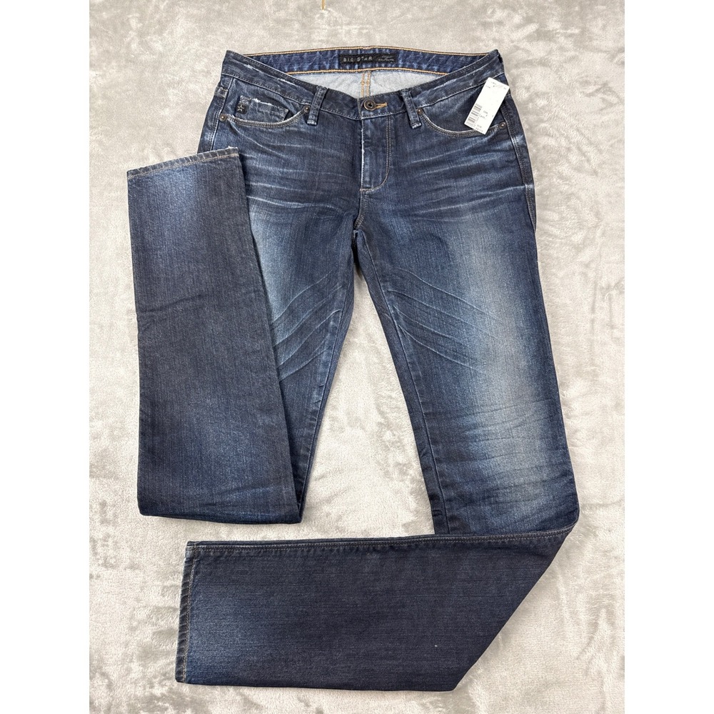 Big Star Onyx Skinny‎ Low Rise Jeans Dark Wash Blue Sample Line Size 27 BSW6244